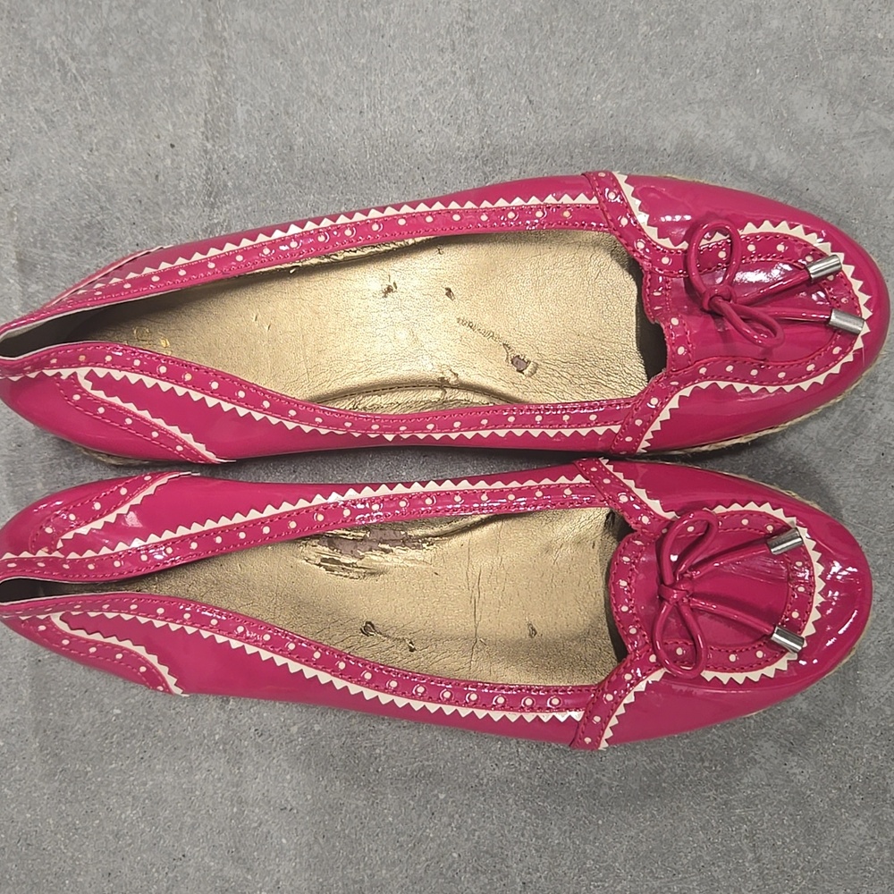 For @dixierein Joan & David hot pink Espadrilles